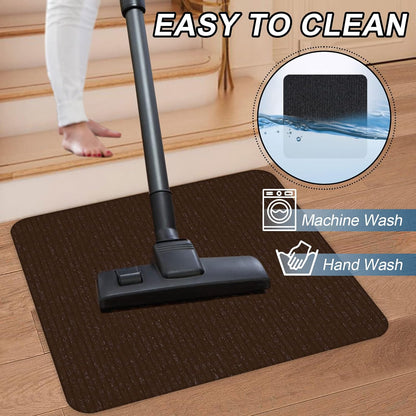 Stair Treads for Wooden Steps Carpet, Non-Slip Stair Runner Indoor Outdoor Stair Tread Mats Covers Pads, 19" x 31"Matching Landing Step Runner for Elders, Kids and Dogs (19" x 31", Black)