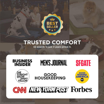 Bedsure Orthopedic Dog Bed Medium Size Dogs - Washable Small Medium Dog Cat Bed Waterproof, Comfort Cats Couch Sofa with Washable Removable Cover, Pets Bed with Nonskid Bottom, Grey, 28"