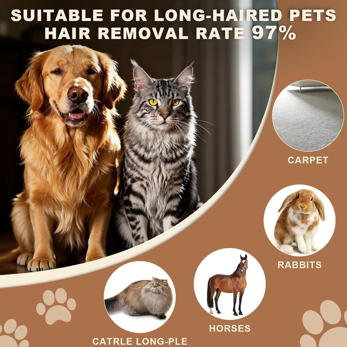 Extra Large 2-Sided Wooden Pet Comb for Dogs & Cats - Professional Deshedding & Dematting Tool, Undercoat Rake for Long & Short Hair, Natural Grooming Brush for Shedding Control