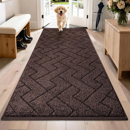 PURRUGS Dirt Trapping Door Mat 20" x 31.5", Non-Slip Machine Washable Entry Rug, Dog Doormat, Indoor Front Door Mat, Super Absorbent Entryway Rug for Muddy Shoes & Paws, Taupe