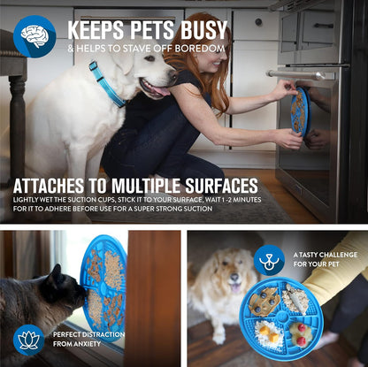 Hyper Pet IQ Treat Lick Mat for Dogs & Cats | Dog & Cat Slow Feeder & Enrichment Toy | Made in USA