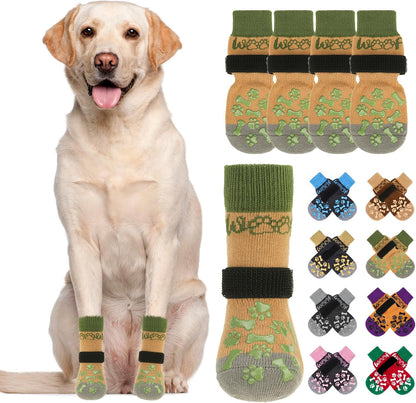 KOOLTAIL Dog Socks Shoes for Hot Pavement to Prevent Licking Paws, Winter Dog Boots&Paw Protector for Hardwood Floors Anti Slip,Traction Control Grip Booties for Small Medium Large Senior Dogs,Black M