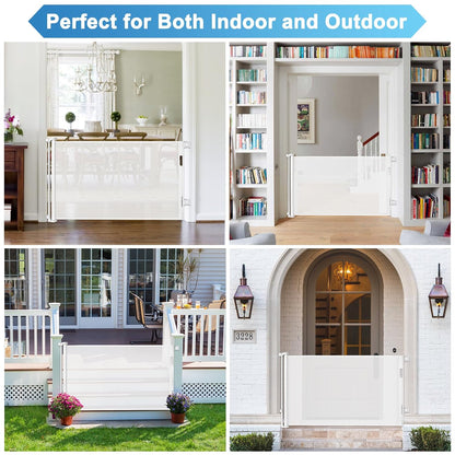 Extra Wide Baby Gate for Large Openings Retractable Baby Gates Indoor Outdoor Extra Long Dog Gate for Doorway Stair Gates for Kids or Pets Extra Large Dog Gate for Stairs