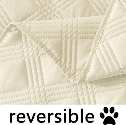 hyha Waterproof Dog Bed Blanket, Soft Pet Blankets, Waterproof Couch Cover for Dogs, Reversible Sofa Covers Washable for Furniture (30x70 Inch, Taupe/Beige)