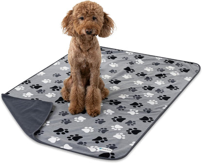 PetAmi Waterproof Dog Blanket for Medium Large Pets Dogs Cats, Pet Couch Cover Protector for Furniture, Reversible Washable Soft Fleece Cat Blanket for Bed Couch Sofa, 40x60 (Taupe/Beige)