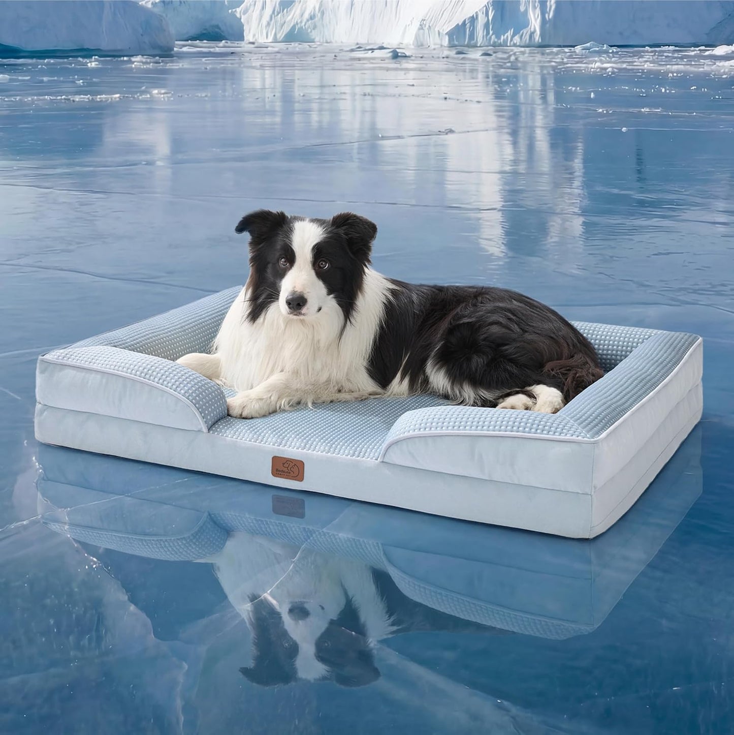 Bedsure Orthopedic Dog Bed Medium Size Dogs - Washable Small Medium Dog Cat Bed Waterproof, Comfort Cats Couch Sofa with Washable Removable Cover, Pets Bed with Nonskid Bottom, Grey, 28"