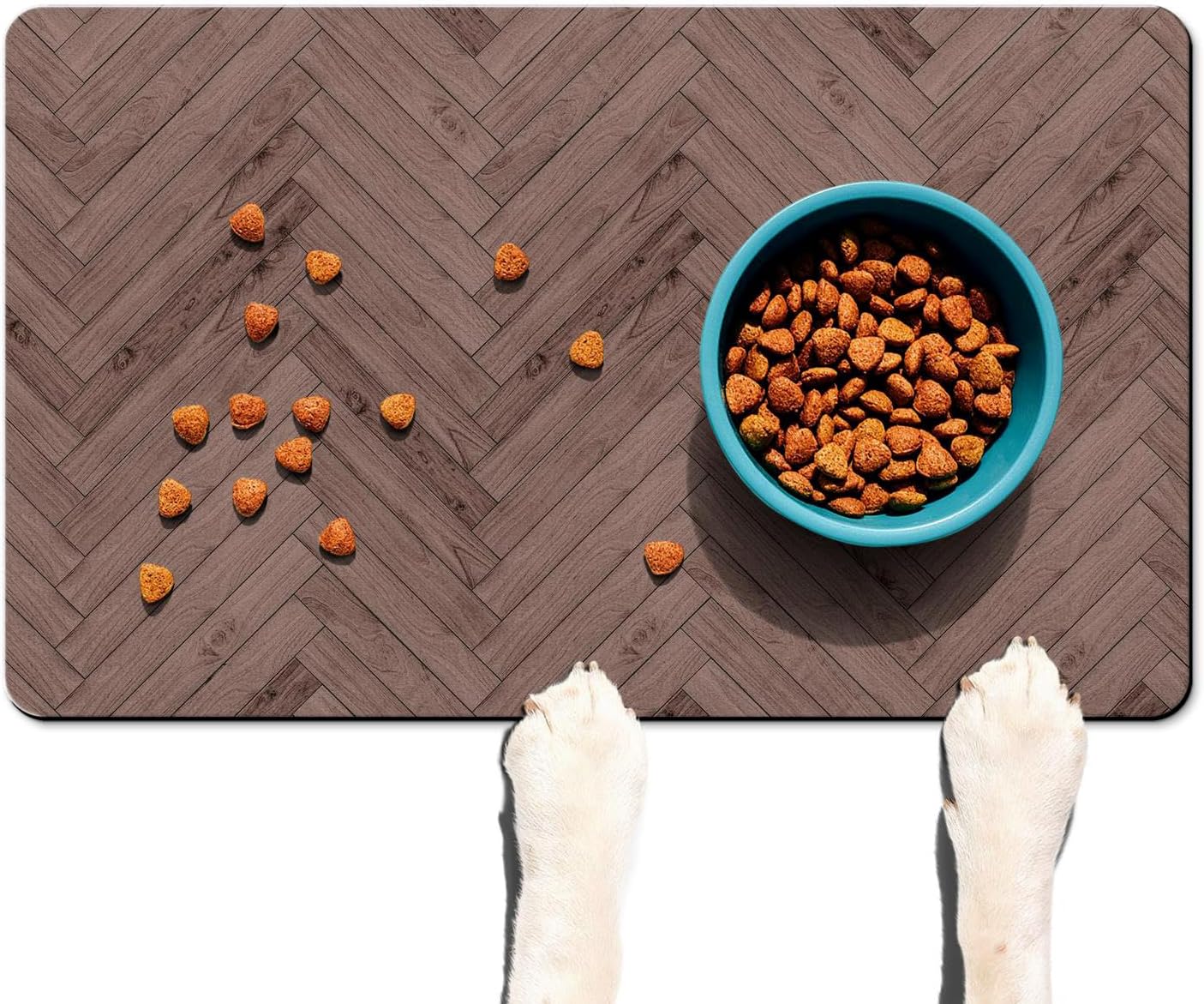 Dog Food Mats for Floors Absorbent, Pet Cat Food Mat - Quick Dry Dog Bowl Mats for Food and Water, Eco-Friendly Pet Supplies