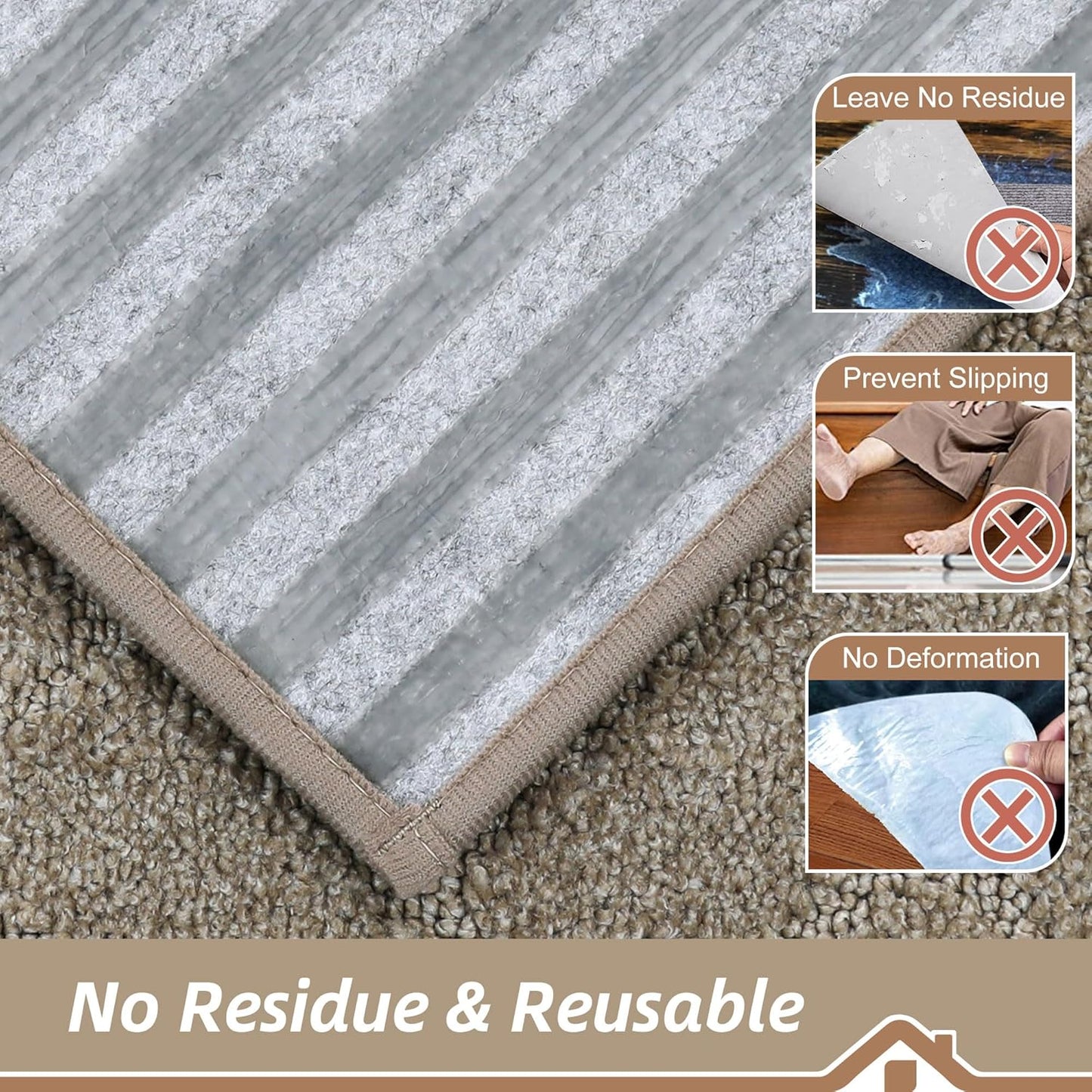 BEQHAUSE Stair Treads for Wooden Steps 28inX9in, Non Slip Carpet Stair Treads Indoor Stair Runners Machine Washable, Soft Stair Rugs Mat Surface Polyester TPE Backing, 4pcs, Charcoal