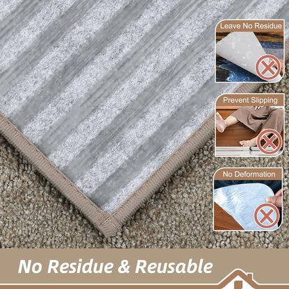 BEQHAUSE Stair Treads for Wooden Steps 28inX9in, Non Slip Carpet Stair Treads Indoor Stair Runners Machine Washable, Soft Stair Rugs Mat Surface Polyester TPE Backing, 4pcs, Charcoal