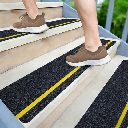 LifeGrip Stair Treads Non-Slip (15PCS), Anti Slip Transparent Stair Treads Tape for Indoor Wooden Step (4"X30"X15P-Treads)