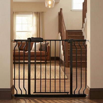 Extra Wide 76.4-81 Inch Large Baby Gates for Stairs, Doorways - No Drilling, Pressure Mounted Pet Gates for Kids & Dogs