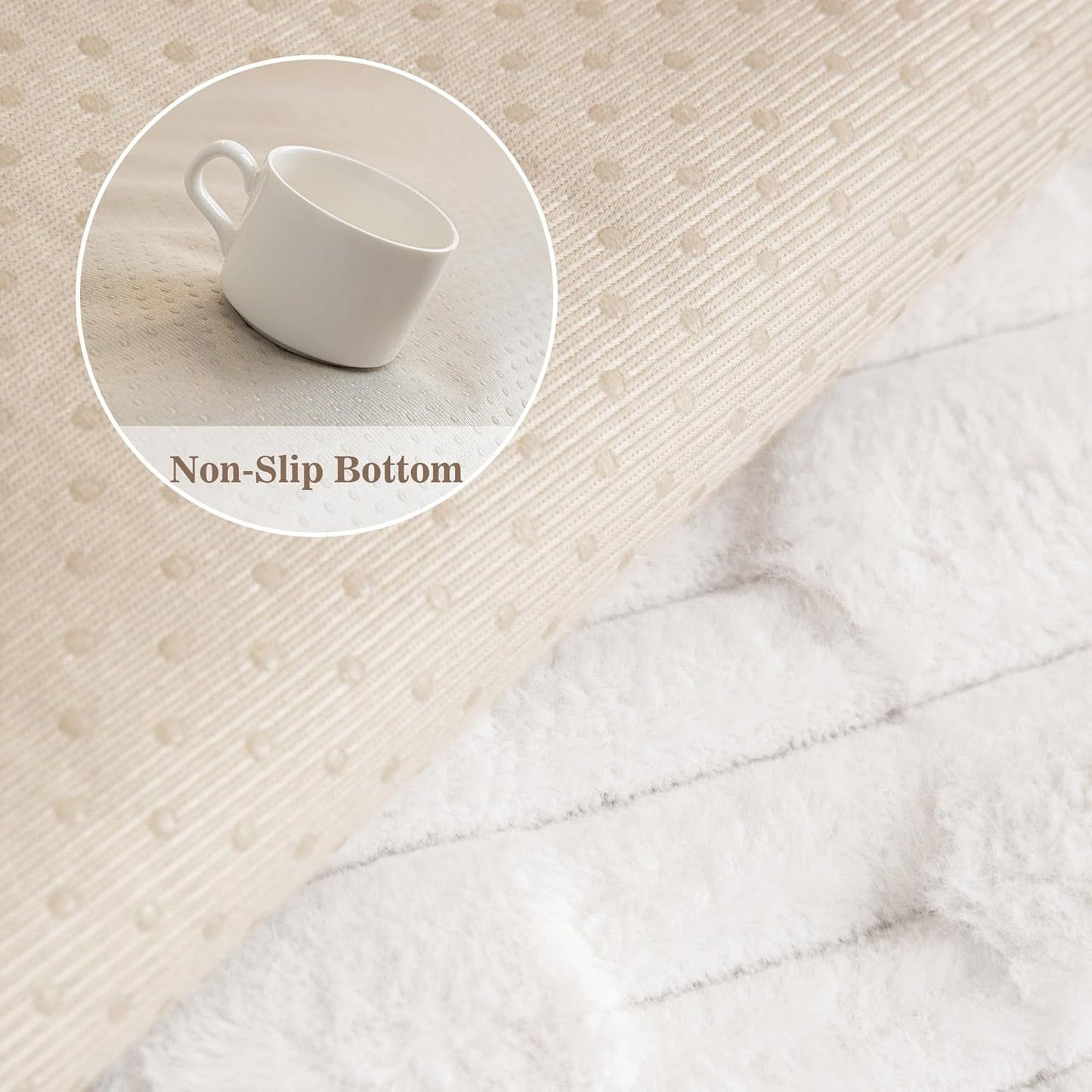 MYSKY HOME 100% Waterproof Couch Cover for Dogs, Plush Pet Couch Covers for Sofa Washable, Couch Covers for 2 Cushion Sofa Pet Friendly, Non-Slip Durable Sofa Cover Slipcover Protector, Cream, 35"x63"