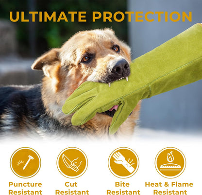 HANDLANDY Animal Handling Gloves, Bite-Proof, Scratch-Resistant, Pet Gloves for Dogs, Cats, Falconry, Gardening