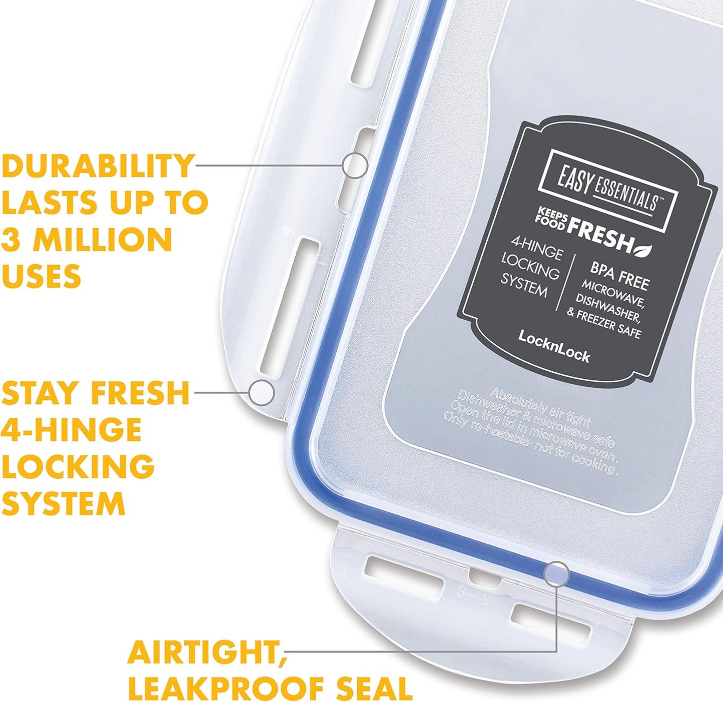 Lock & Lock Bulk Storage Bins Food Storage Container with Wheels (50.72-Cup)