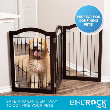 Internet's Best Wire Dog Gate with Arched Top - 4 Panel - 30" Tall - White