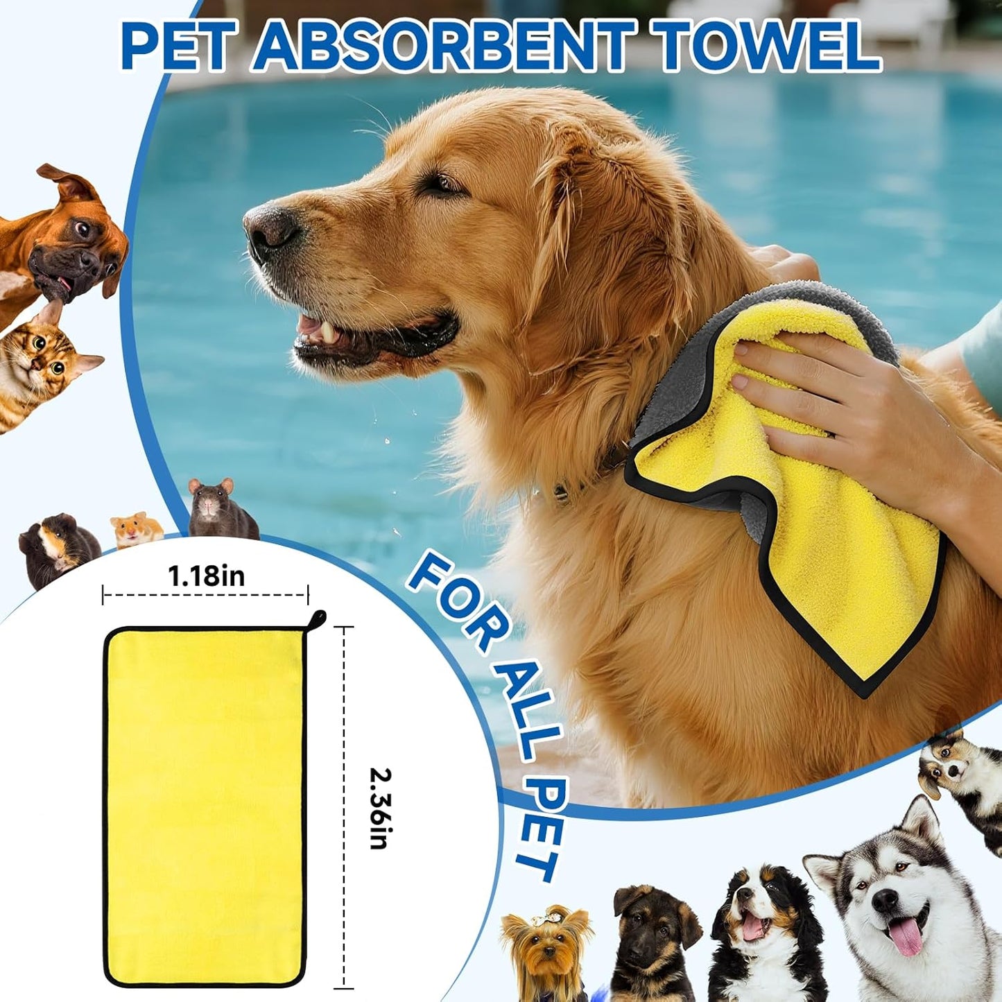 Pet Steam Brush for Dog & Cat – 3-in-1 Spray Hair Removal Comb for Shedding & Grooming, Softens Fur & Reduces Static – Water Brush for Long & Short Coats, Bath-Hating Pets, Includes Waterless Shampoo