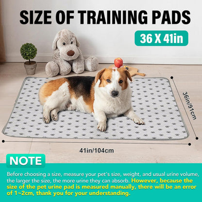 FURWEY 2 Pack Extra Large 72"X72" Washable Pee Pads for Dogs Super Absorbent Dog Training Pads Non-Slip Waterproof Pet Training Pads Mats Whelping Pads for Dogs Cats Puppy