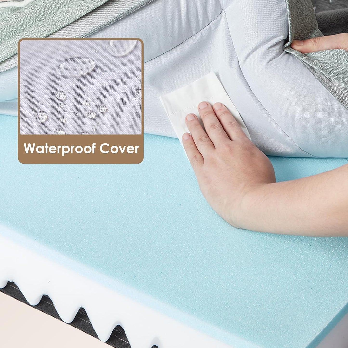 EHEYCIGA Orthopedic Dog Beds for Extra Large Dogs 44x32Inch, Waterproof Memory Foam XL Pet Bed with Sides, Non-Slip and Egg-Crate Foam Big Dog Couch Bed with Washable Removable Cover, Grey