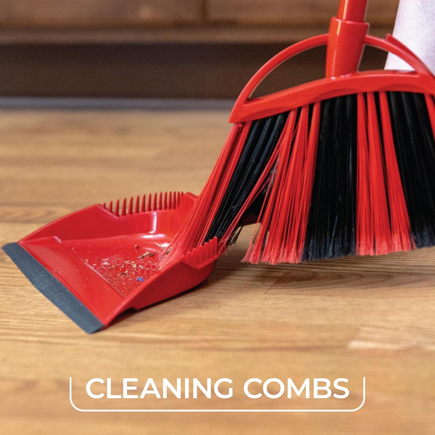 O-Cedar Pet Pro Broom with Step-On Dustpan | Remove 99% with One Sweep | Removes 3 Times More Pet Hair | Quiet Cleaning Tool for Cat and Dog Owners