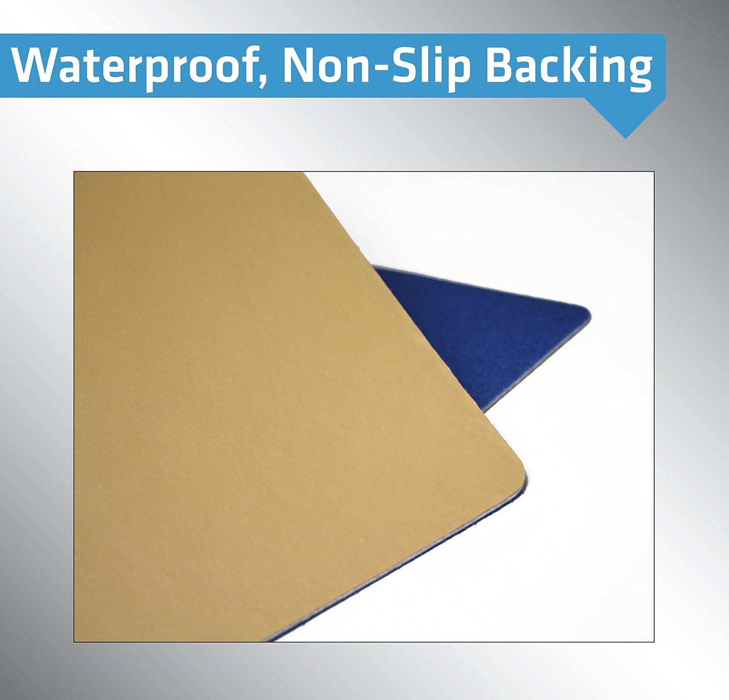 Drymate Pet Bowl Placemat, Dog & Cat Food Feeding Mat - Absorbent Fabric, Waterproof Backing, Slip-Resistant - Machine Washable/Durable (USA Made) (12” x 20”) (Indigo)