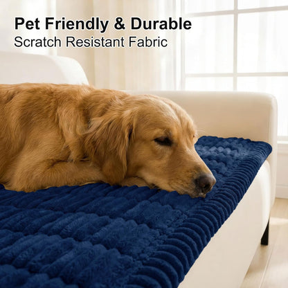 Smiry Couch Cover for Dogs, Non Slip Washable Sofa Protector for Pets, Soft Furniture Cover for Leather & Fabric Couches, Cozy Protect Against Fur, Dirt & Everyday Messes (Dark Grey, 27.6" x 59")