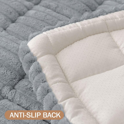 Smiry Couch Cover for Dogs, Non Slip Washable Sofa Protector for Pets, Soft Furniture Cover for Leather & Fabric Couches, Cozy Protect Against Fur, Dirt & Everyday Messes (Dark Grey, 27.6" x 59")