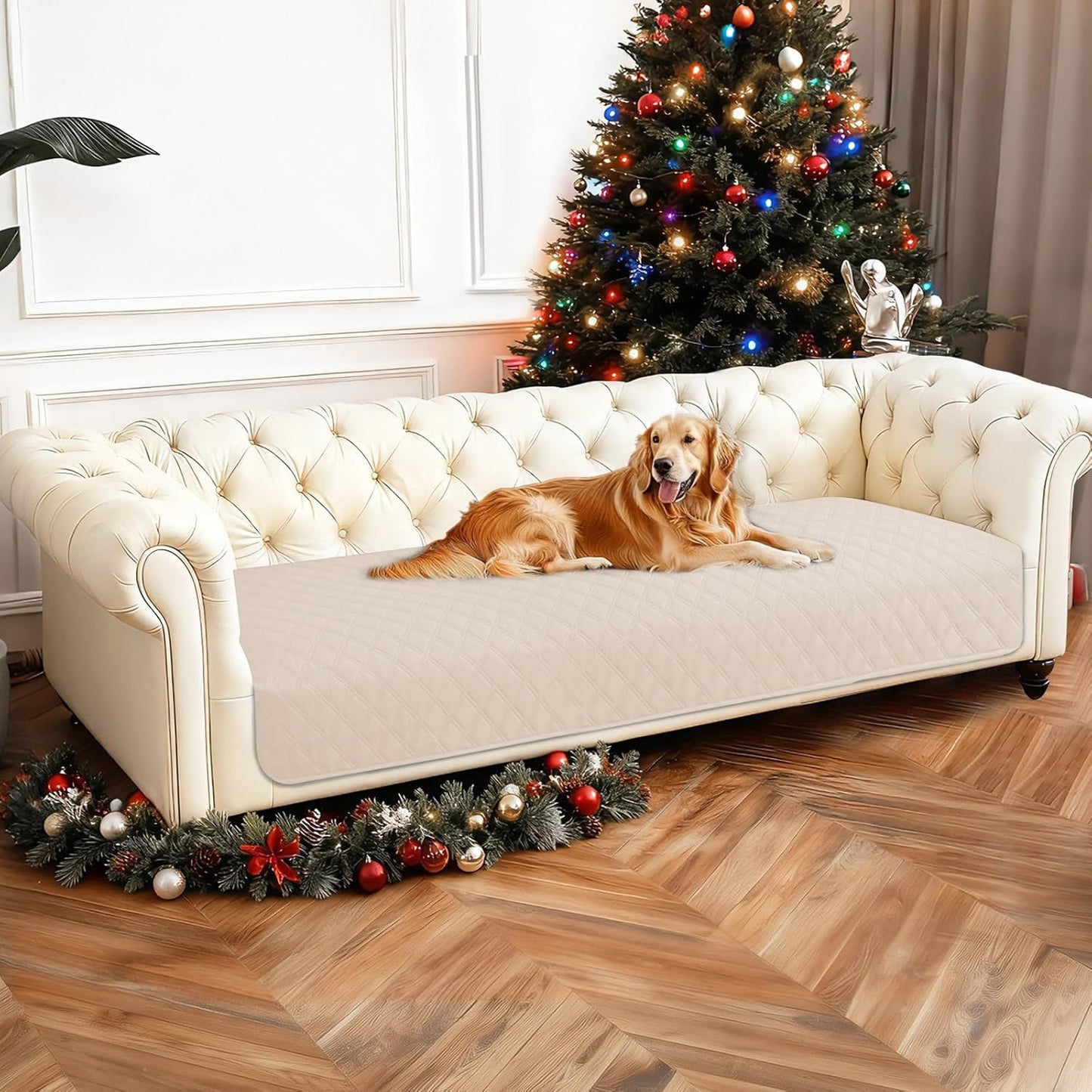 Waterproof Dog Blanket, Non-Slip Soft Pet Bed Cover, Couch Cover for Dogs Washable, Protects Sofa, Furniture, Crate, Car, Tear Resistant Leakproof Pet Blanket (30x70 Inch, Dark Grey)