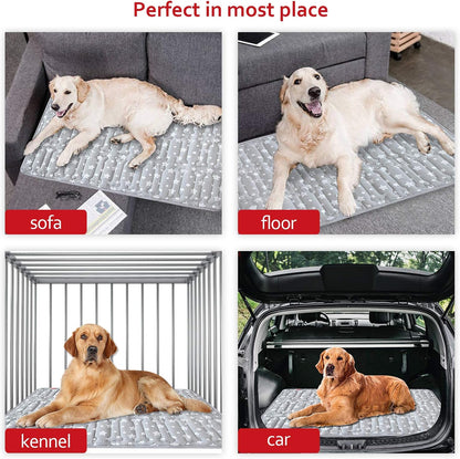 Dog Crate Bed Mat (36" X 23"), Soft Dog Bed Mat with Cute Stars, Personalized Crate Pad, Anti-Slip Bottom, Machine Washable Kennel Pad