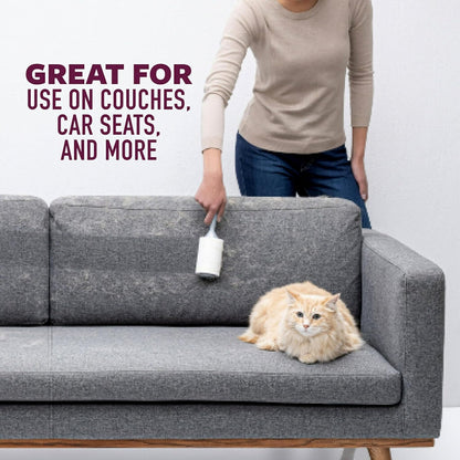 Scotch-Brite Pet Hair Pickup Extra Sticky Lint Roller, Designed for Removing Fur + Fluff on Couches, Clothes, Dog and Cat Beds, & More, 2 Pack, 140 Easy - Tear Adhesive Sheets Total