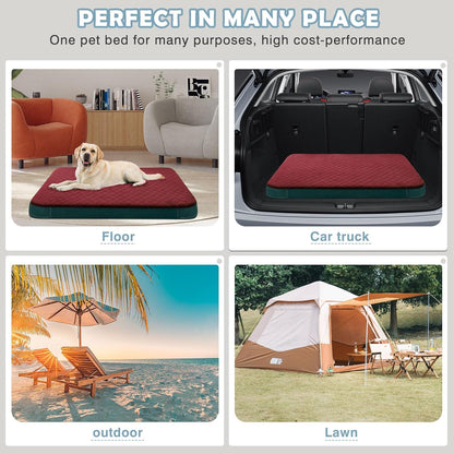 Large Dog Bed, High Density Foam, Good Resilience for Enough Cushion to Large Dogs Such as Great Dane, 47 * 39 Inches Widen Pet Bed, Non Slip Bottom with Removable Washable Cover