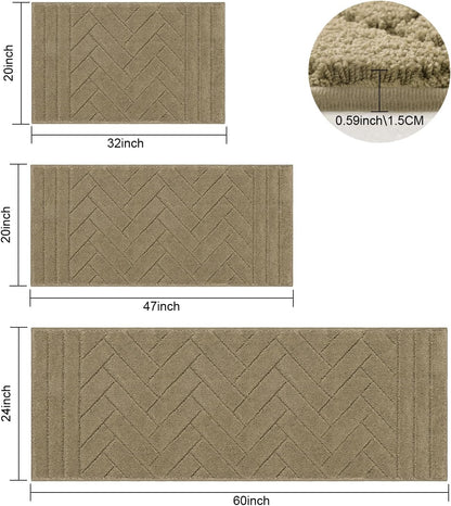 Tindbea Dog Mat for Mud Paws,Absorbs Moisture Dirt Non-Slip Washable Mud Mat for Dogs,Soft Rubber Backing Front Inside Pet Rug for Entryway, Dog Paws, Patio(20"x48",Charcoal)
