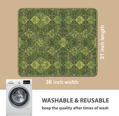 nunubaby Washable Pee Pads for Dogs, Stylish, Non-Slip and Leak-Proof Pee Pads. Reusable Potty Pads for Dogs for Crates and Floors.(Beige/Multi, 24" x48" )