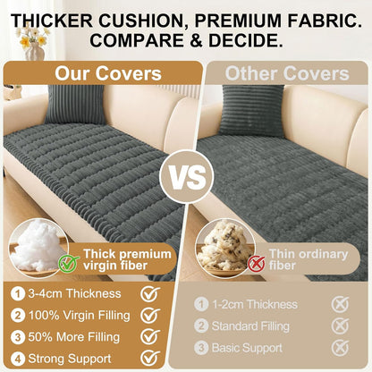 Smiry Couch Cover for Dogs, Non Slip Washable Sofa Protector for Pets, Soft Furniture Cover for Leather & Fabric Couches, Cozy Protect Against Fur, Dirt & Everyday Messes (Dark Grey, 27.6" x 59")