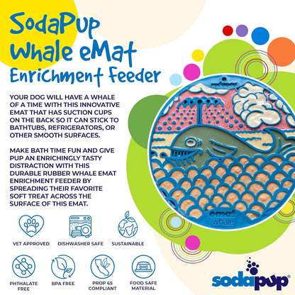 SodaPup Duckies eMat – Durable Lick Mat Feeder with Suction Cups Made in USA from Non-Toxic, Pet-Safe, Food Safe Rubber for Mental Stimulation, Digestive Health, Avoid Overfeeding, Calming, More