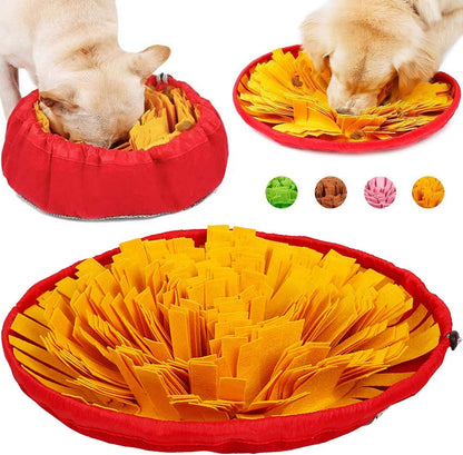 AWOOF Pet Snuffle Mat for Dogs, Interactive Feed Game for Boredom, Encourages Natural Foraging Skills for Cats Dogs Bowl Travel Use, Dog Treat Dispenser Indoor Outdoor Stress Relief