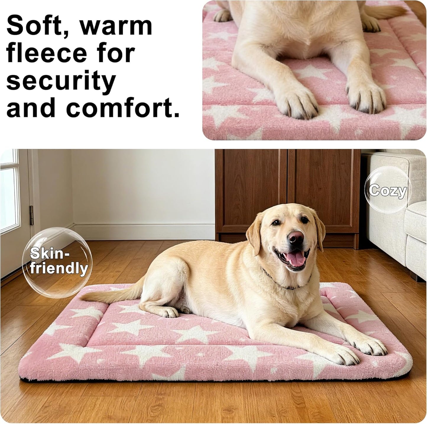 Dog Bed Mat – Soft & Comfortable Dog Kennel Pad for Crate – Durable Crate Bed & Mat for Dogs & Cats – Ideal for Crate, Kennel, and Home Use