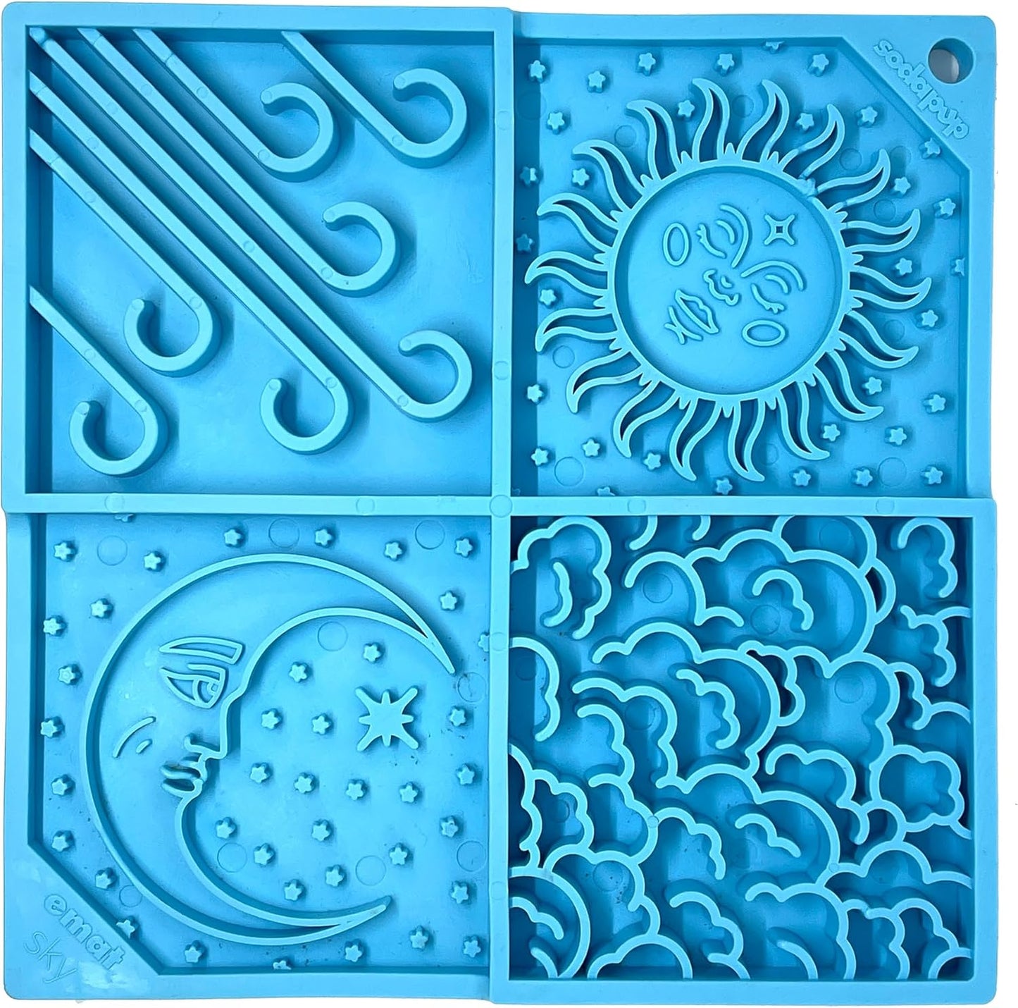 SodaPup Flower Power eMat – Durable Lick Mat Feeder Made in USA from Non-Toxic, Pet-Safe, Food Safe Rubber for Mental Stimulation, Avoiding Overfeeding, Fresh Breath, Digestive Health, & More