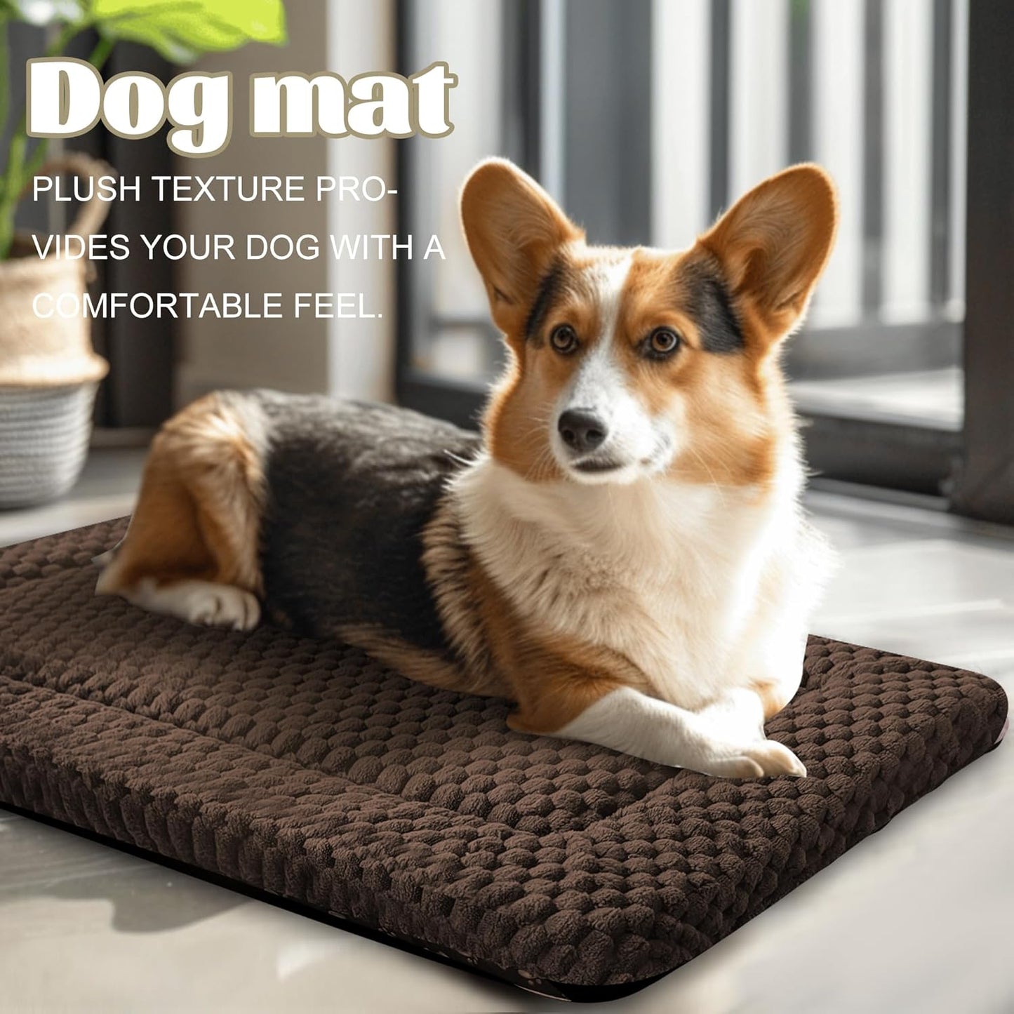 Dog Bed Mat – Soft & Comfortable Dog Kennel Pad for Crate – Durable Crate Bed & Mat for Dogs & Cats – Ideal for Crate, Kennel, and Home Use