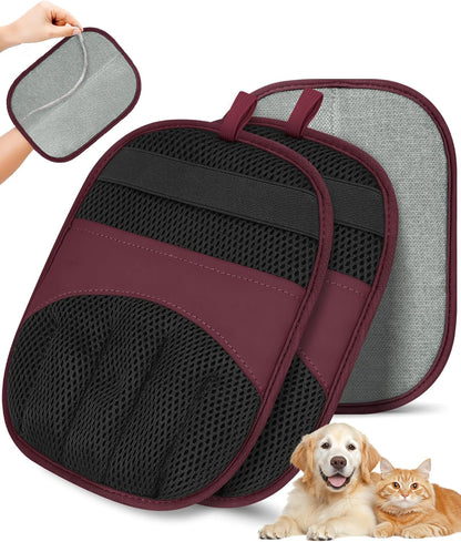 Pet Hair Removal Glove - 2 Pack Electrostatic Magic Brush Gloves Pet Hair for Dogs and Cats, The Magic Brush Pure Path Yomi Pet Grooming Needs, Fur Remover for Furniture, Clothes, Car Seats
