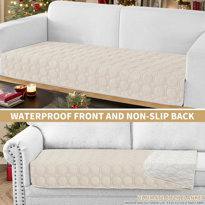 ZNSAYOTX Ultimate Cozy Blankets (30"x70") 100% Waterproof Sofa Mat Blanket for Dog Pets, Bed Couch Protector with Non-Slip Back Washable Durable, Pee Scratch Proof Easy to Clean (Dark Grey)