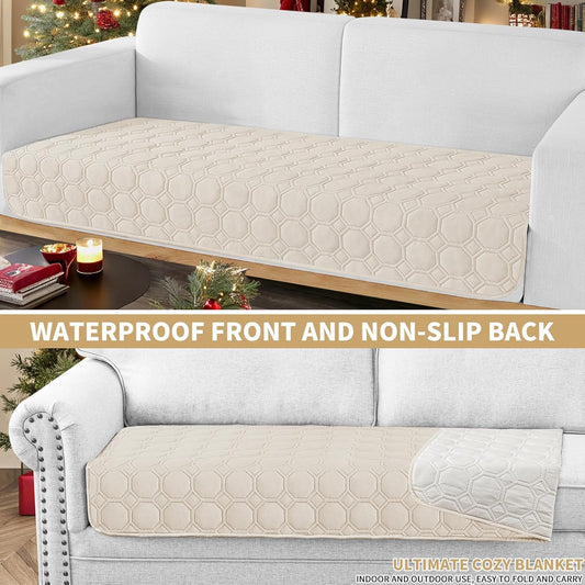 ZNSAYOTX Ultimate Cozy Blankets (30"x70") 100% Waterproof Sofa Mat Blanket for Dog Pets, Bed Couch Protector with Non-Slip Back Washable Durable, Pee Scratch Proof Easy to Clean (Dark Grey)