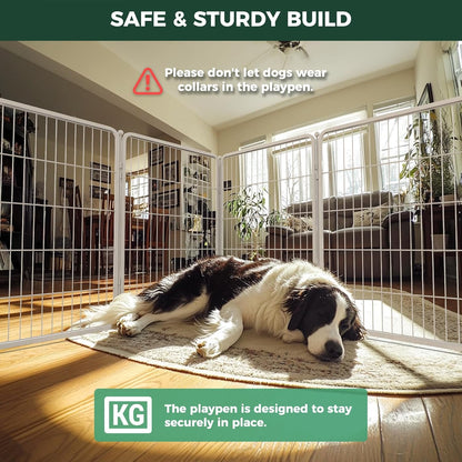 FXW Homeplus Unleashed Indoor Dog Playpen - Stress-Free and Safe Play, Heavy Duty 24 Inch 6 Panels Dog Pen for Puppy and Small Dogs, Black│Patented