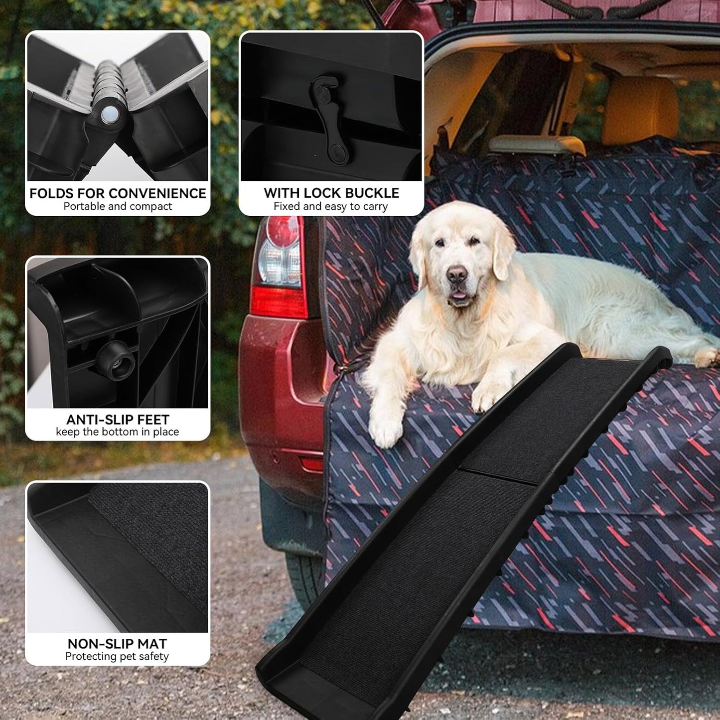 PawStep 50706 Non-Slip Carpet with Adhesive Backing for 50524 Pet Ramp (1-Set)