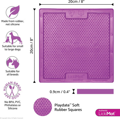 LickiMat Classic Soother Slow Feeder for Dogs Lick Mat Boredom Anxiety Reducer Perfect for Food Treats Yogurt Liquid Food Peanut Butter Fun Alternative to a Slow Feed Dog Bowl, Turquoise