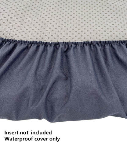 Grey Waterproof Dog Bed Slip Cover Dog Bed Liner Elastic 42 x 30 Inch