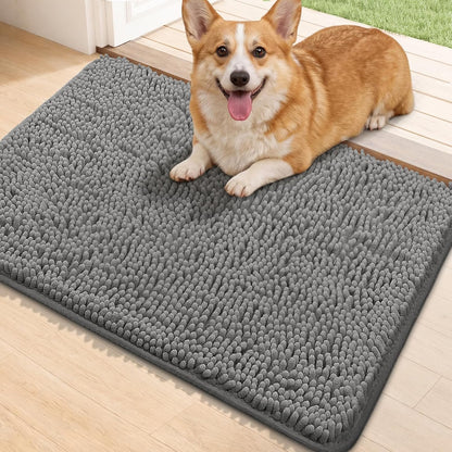 Bcoimo Super Absorbent Dog Door Mat, 30"*20" Anti Slip Mat for Muddy Paws, Pet Rugs for Dirty Paws Washable that Absorbs Moisture and Dirt, for Dog Cage and Pet Resting Carpet