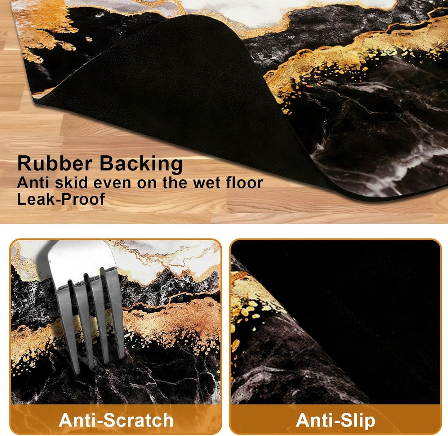 Dog Food Mats for Floors Waterproof Mat for Cat Food and Water Bowls - Absorbent Quick Dry Non Slip Mat for Pet Feeding