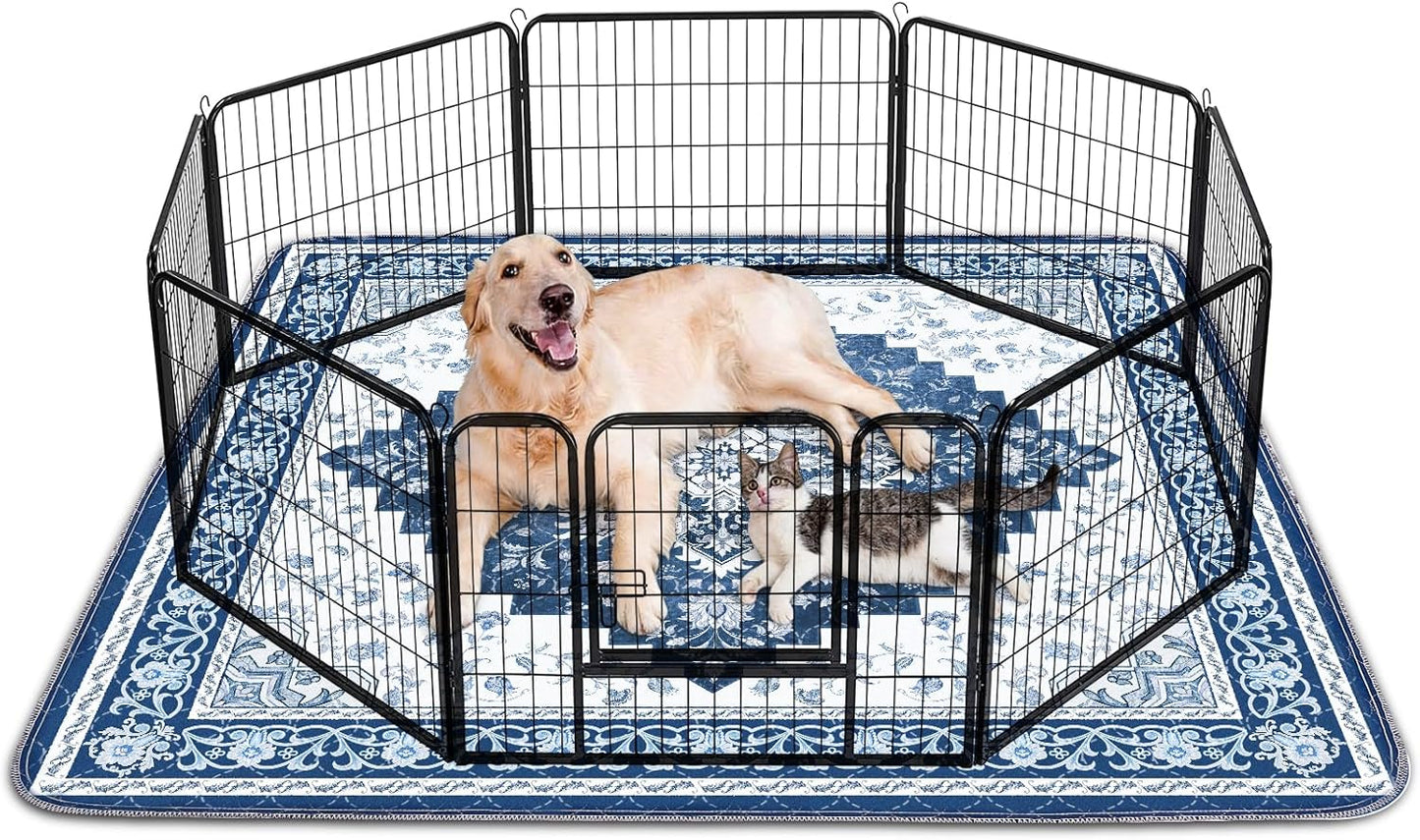 INVENHO Washable Pee Pads for Dogs 72"x72" Reusable Dog Pads Extra Large Upgrade Non-Slip Dog Pee Pads Heavy Absorbency Puppy Pee Pads Quick Dry Whelping Pads/Waterproof Puppy Training Pad