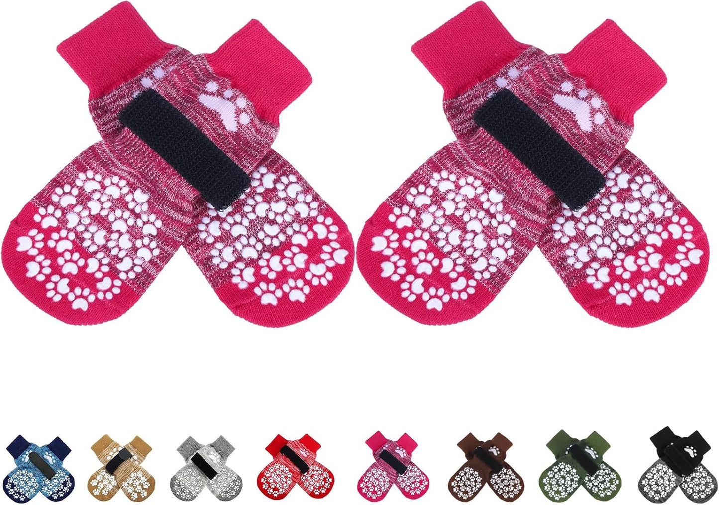 EXPAWLORER Anti Slip Dog Socks to Prevent Licking Paws, Dog Shoes for Hot Pavement, Dog Booties for Small Medium Large Senior Dogs, Traction Control Boots & Paw Protectors for Hardwood Floors