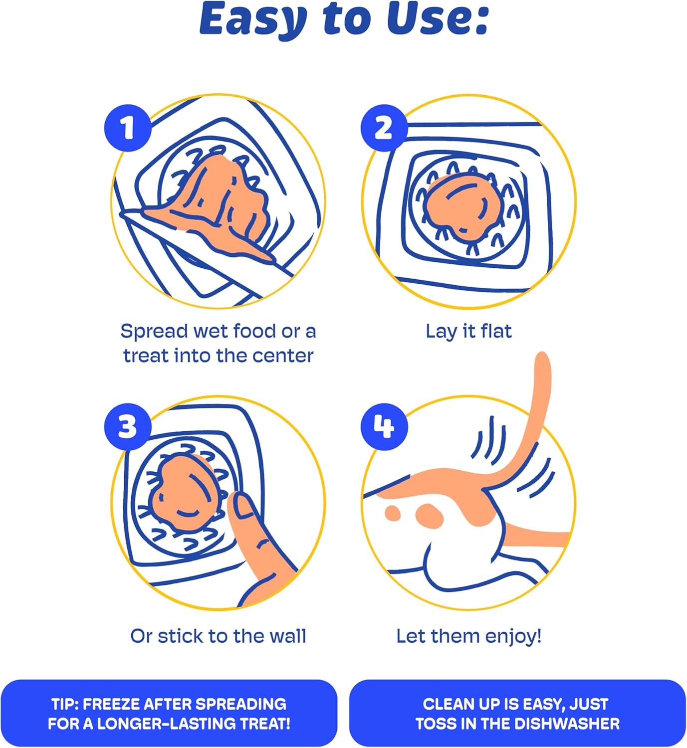 Aquapaw Lick Mat for Dogs 2-Pack XL, Suction Cup Dog Slow Feeder Pad & Licking Mat for Peanut Butter Treats – Calming Dog Bathing Aid, Stress Relief & Mental Stimulation for All Breeds - White